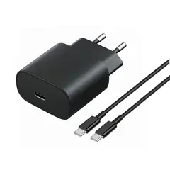 LEVO - Cargador Ultra Rápido 45W + Cable De Carga Rápida 1Mt - Negro
