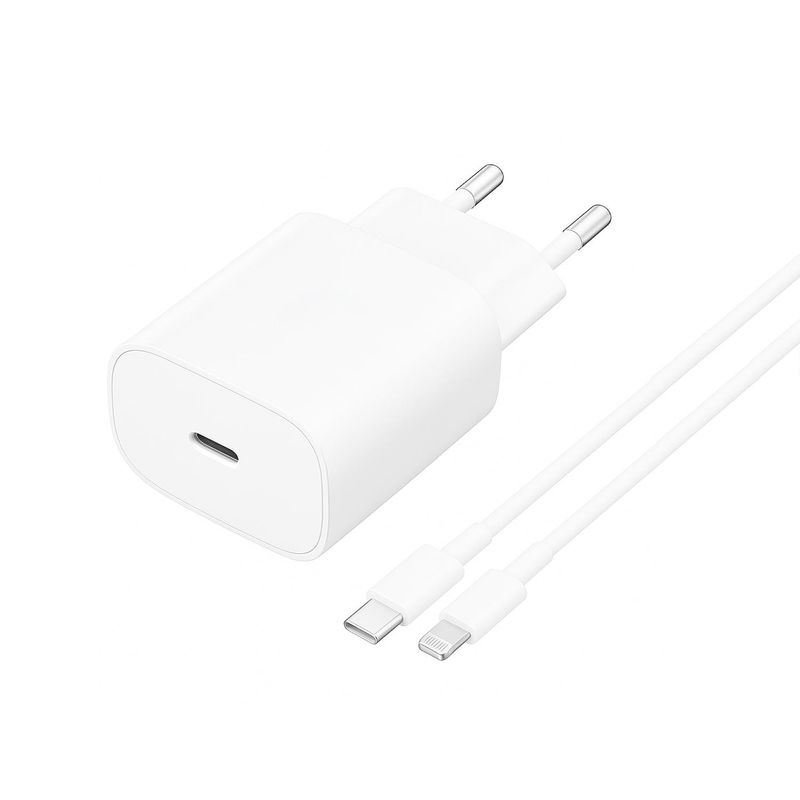 LEVO - Cargador Super Rapido 25W + Cable Carga Lightning 1 Mt Levo
