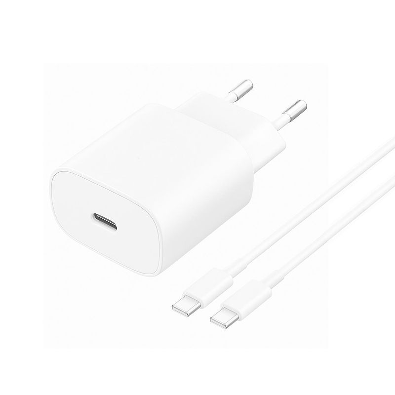 LEVO - Cargador Super Rápido 25W + Cable De Carga Rápida 1Mt LEVO - Blanco