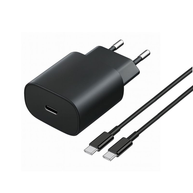 LEVO - Cargador Super Rápido 25W + Cable De Carga Rápida 1Mt LEVO - Negro