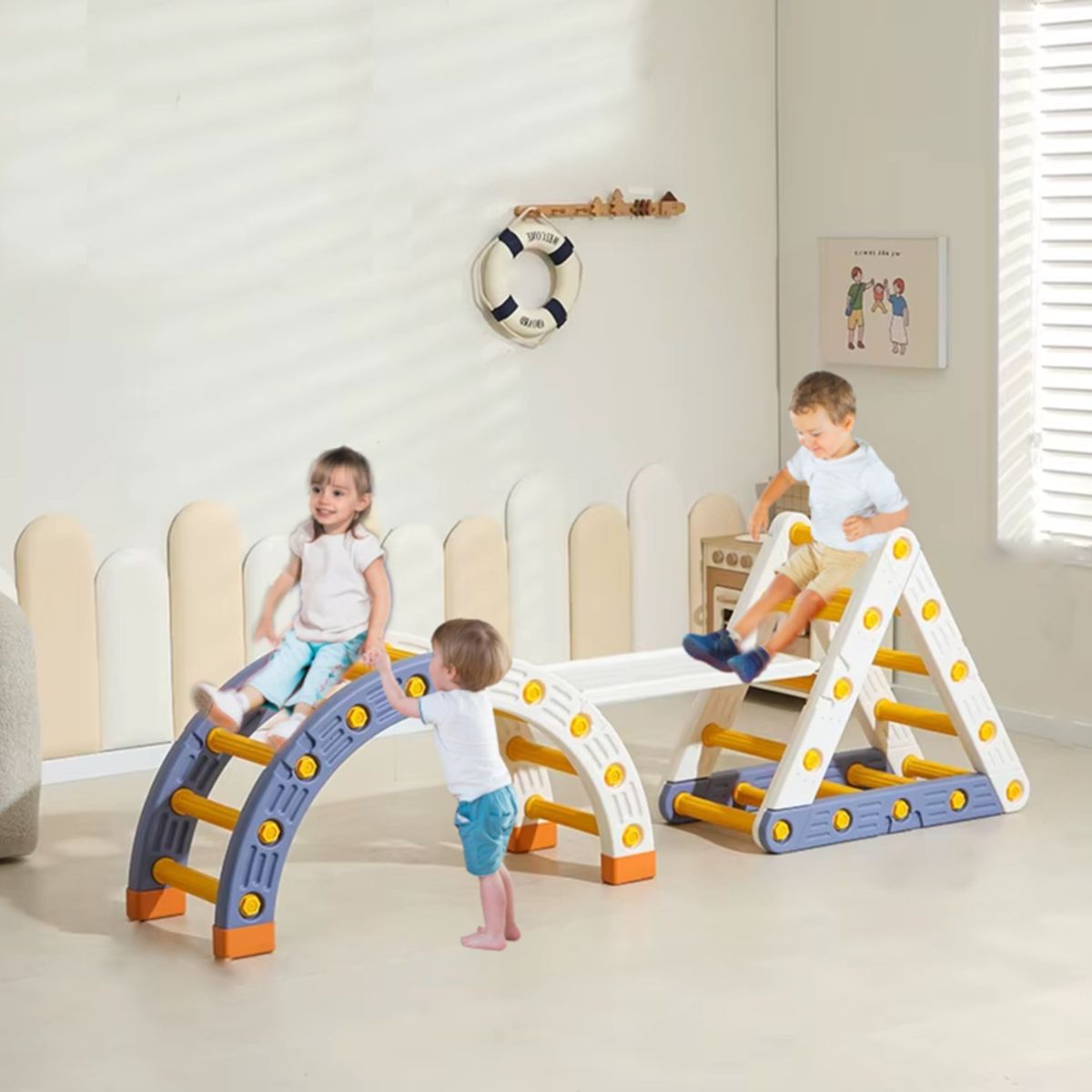 KIDSCOOL - Juego Pikler Montessori 3 En 1