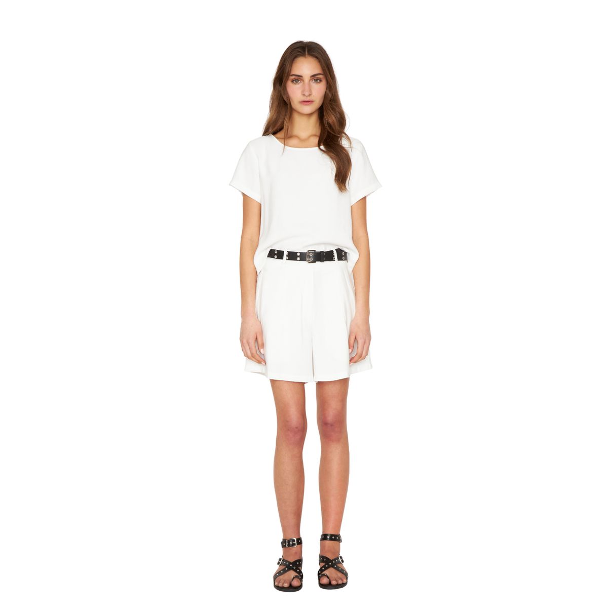 JACINTA TIENDA - Polera Ana manga corta blanca Jacinta Tienda