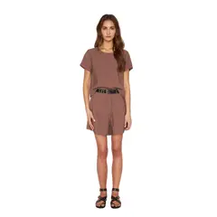 JACINTA TIENDA - Polera Ana manga corta café