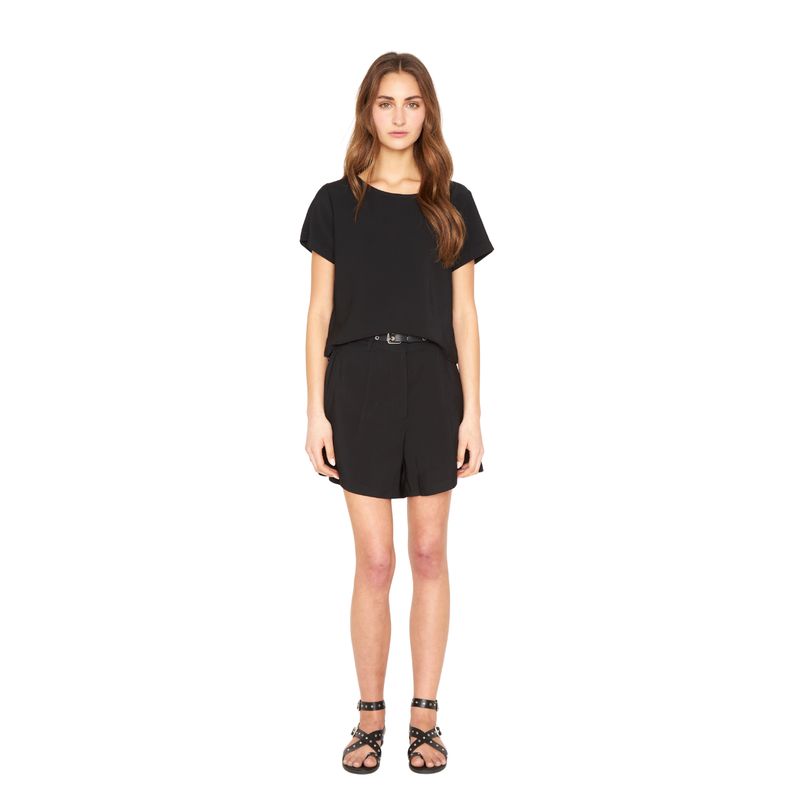 JACINTA TIENDA - Polera Ana manga corta negra Jacinta Tienda
