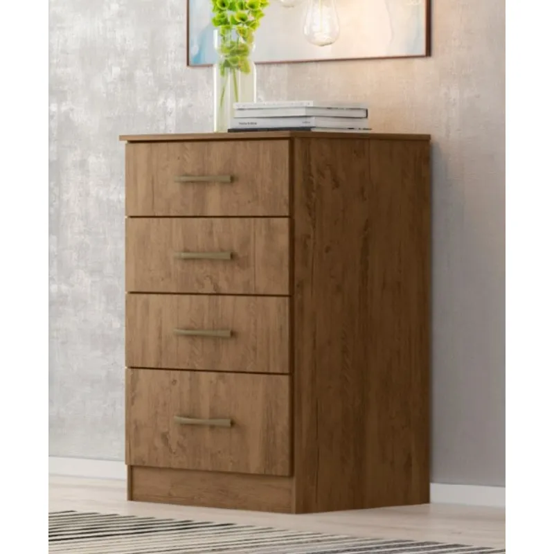 ALAIA HOME - Cómoda Altea 4 cajones 90x61x47 Castaño