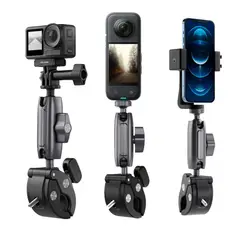 TELESIN - Soporte Garra Aluminio Para GoPro Insta360 Celular Motobici