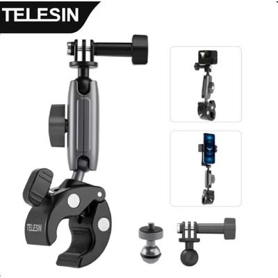 Imagen 2 del producto Soporte Garra Aluminio Para GoPro Insta360 Celular Motobici