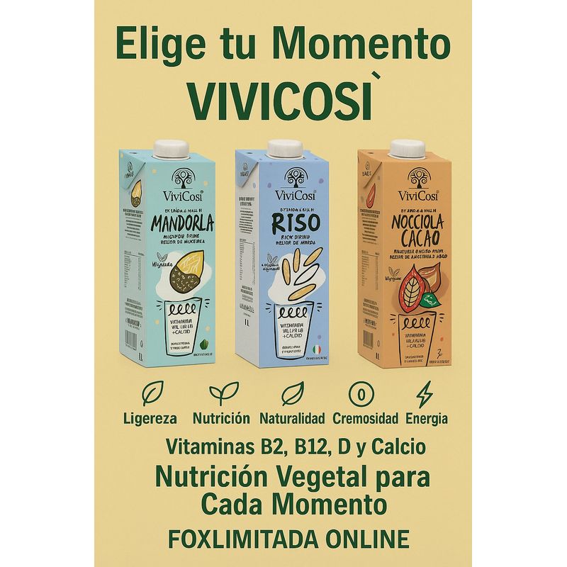 GENERICO - Bebida Vegetal De Almendra Vivicòsi 1l Sin Azúcar Ni Lactosa