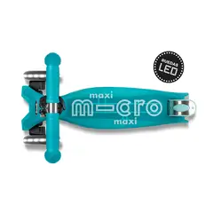 MICRO - Scooter Maxi Deluxe LED Brilla de noche Aqua, Niños 5 a 12 años