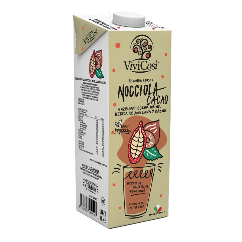 GENERICO - Bebida Vegetal De Avellana Cacao Vivicòsi Sin Lactosa 1l