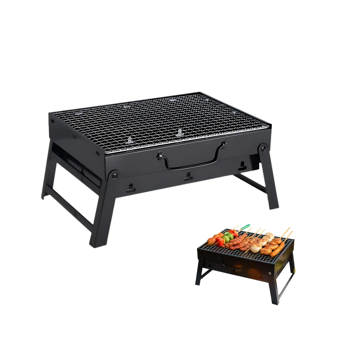 GENERICO - Mini Parrillera Plegable Portátil A Carbón Para Asados