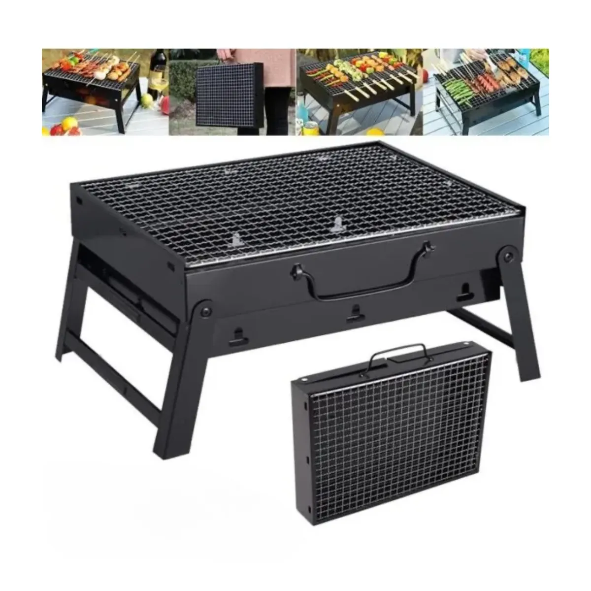 GENERICO - Mini Parrillera Plegable Portátil A Carbón Para Asados