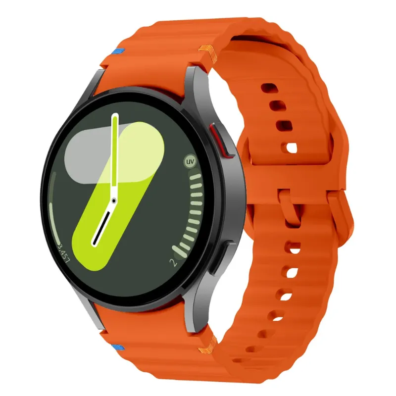 SAMSUNG - Samsung Galaxy Watch7 44mm Bluetooth - Plateado con Correa Naranja - Reacondicionado