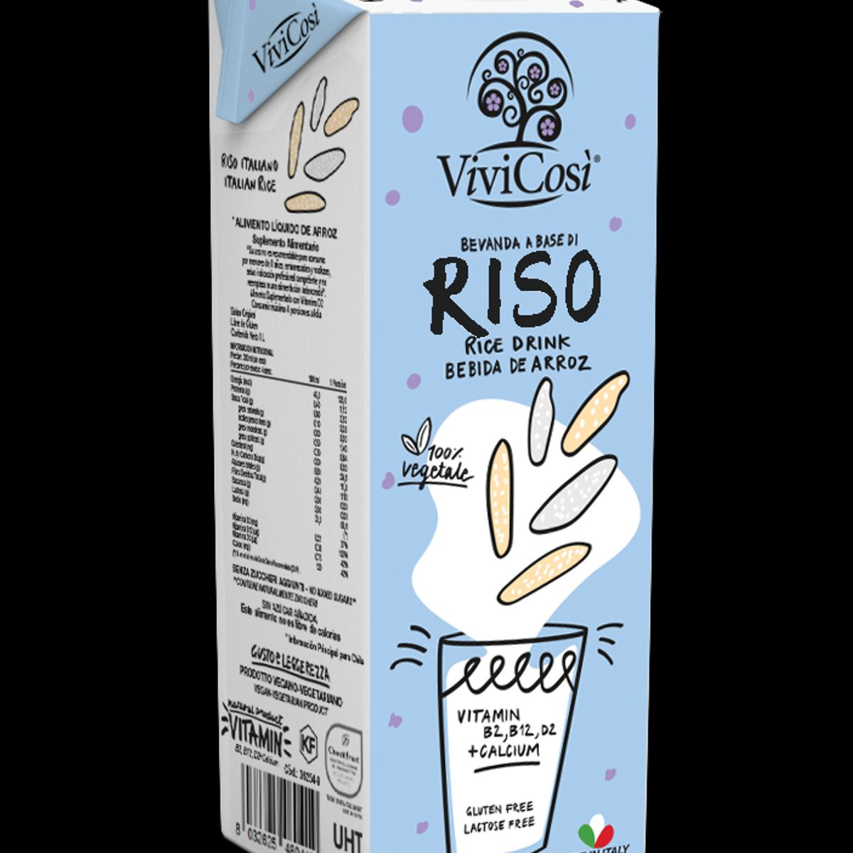 GENERICO - Bebida De Arroz Vivicòsi 1l Vegana Sin Gluten Ni Lactosa