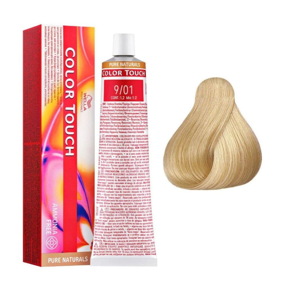 WELLA - Tinte Wella Color Touch 9.01 Rubio Extra Claro Natural Ceniza 60ml