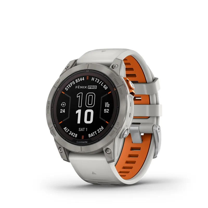 GARMIN - Smartwatch fenix 7 Pro Sapph Solar  wGryOrange Band