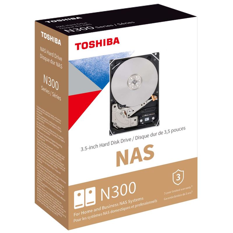TOSHIBA - Disco Duro Interno Toshiba N300 Para NAS 4TB HDWG740XZSTC