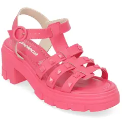 MOLECA - Sandalia Taoo Ancho 7cm Mujer Eco Cuero Fucsia