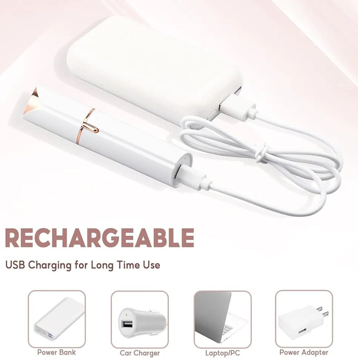 GENERICO - Depiladora De Vello Facial Recargable Usb