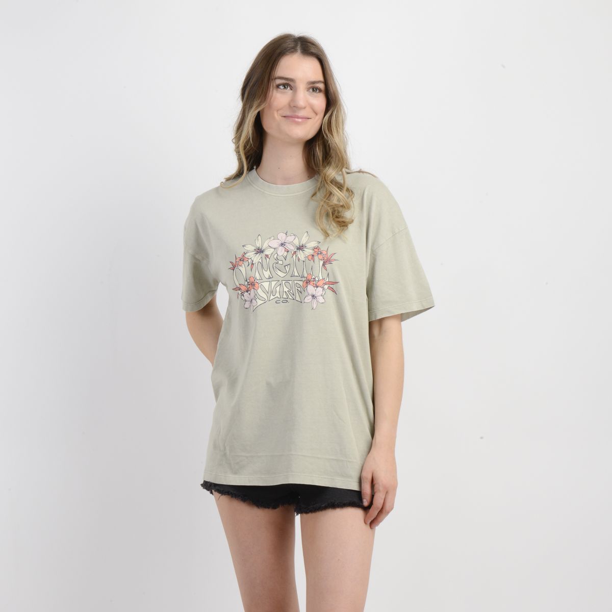 O'NEILL - POLERA MANGA CORTA BE NICE BEIGE