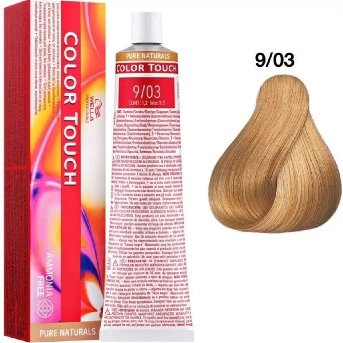 WELLA - Tinte Wella Color Touch 9.03 Rubio Extra Claro Natural Dorado 60ml