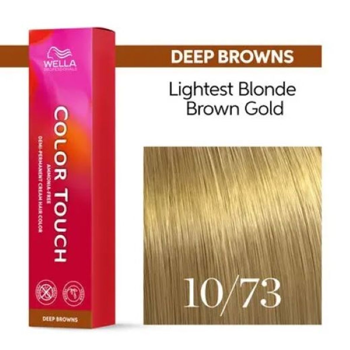 WELLA - Tinte Wella Color Touch 10.73 Rubio Ultra Claro Marron Dorado 60ml