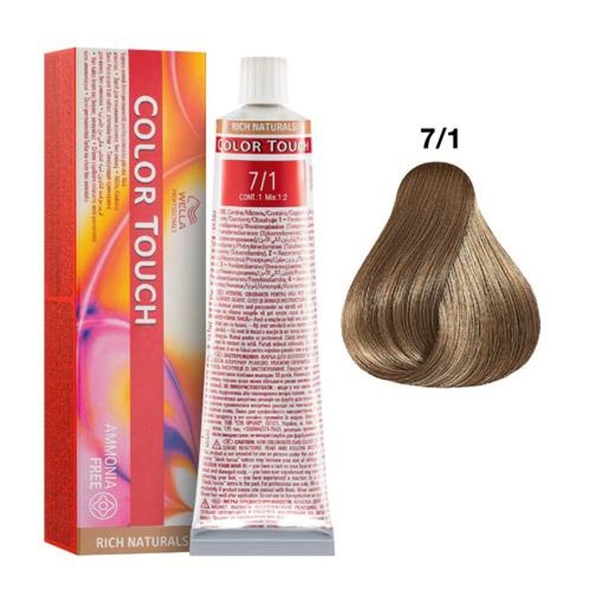 WELLA - Tinte Wella Color Touch 7.1 Rubio Mediano Ceniza 60ml