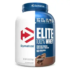 DYMATIZE - Elite 100% Whey Protein 5 lb Rich Chocolate