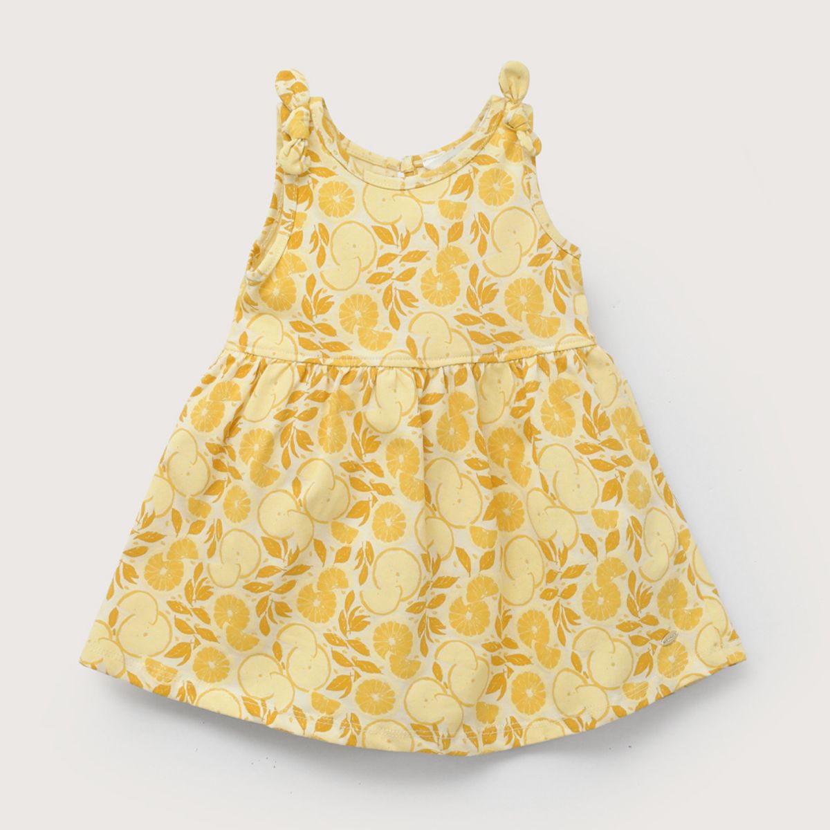 OPALINE - Vestido amarillo estampado de niña