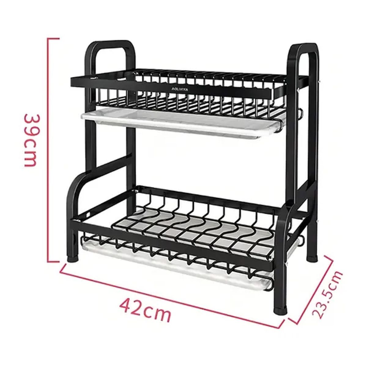 GENERICO - Escurridor Secador de Platos Extraíble 2 Niveles
