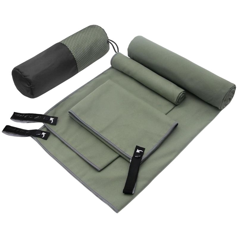 GENERICO - Toalla Microfibra Set De 3 Baño Viaje Natación Secado Rápido