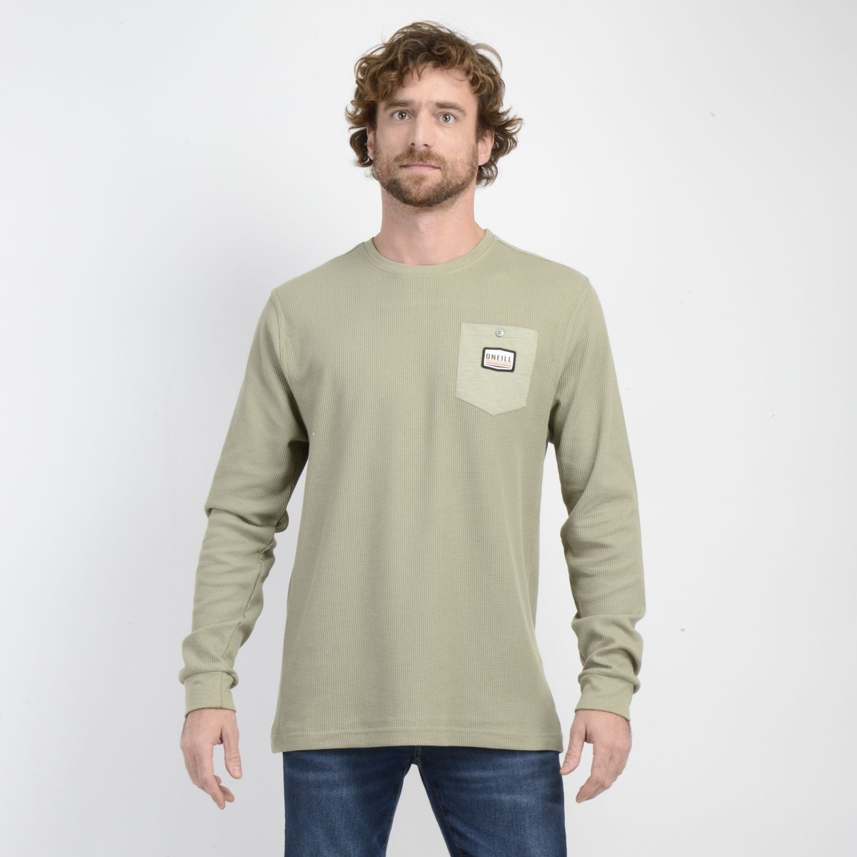 O'NEILL - POLERA MANGA LARGA WAFFLE SUPLY II VERDE OSCURO