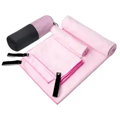 GENERICO - Toalla Microfibra Set De 3 Baño Viaje Natación Secado Rápido