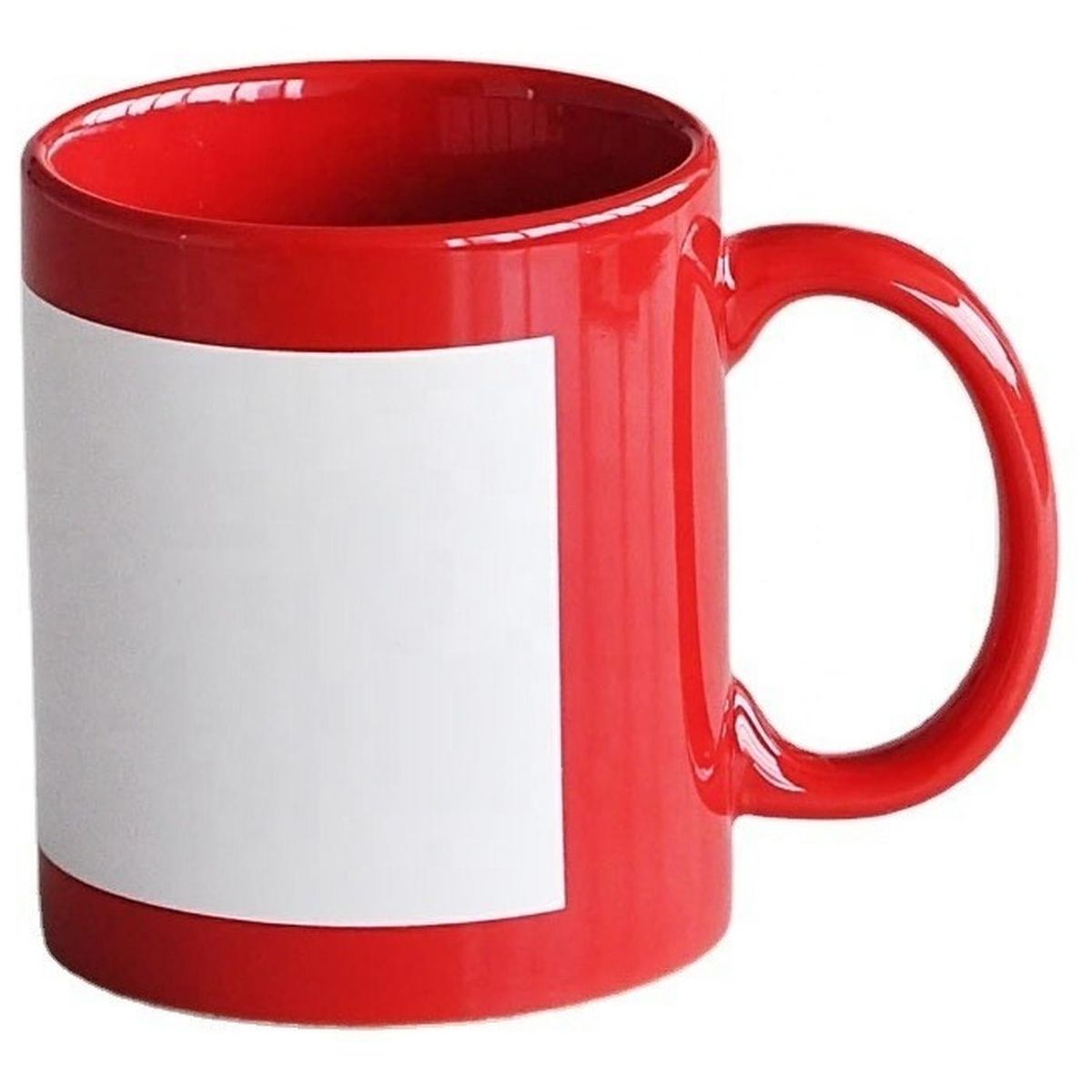 CURSOR - Tazón Taza Roja Con Parche Para Sublimar O Estampar 11oz