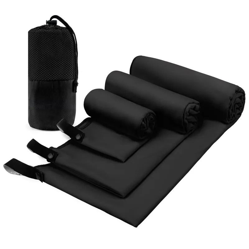 GENERICO - Toalla Microfibra Set De 3 Baño Viaje Natación Secado Rápido