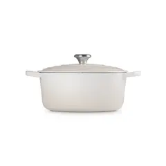 LE CREUSET - Cocotte Redonda 28cm Meringue Hierro