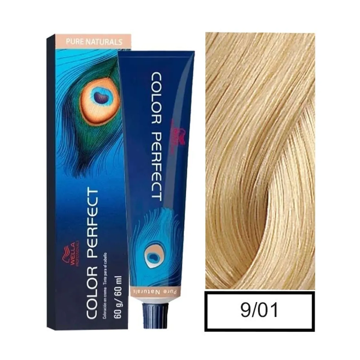 WELLA - Tinte  Wella Color Perfect 9.01 Rubio Extra Claro Natural Ceniza 60ml