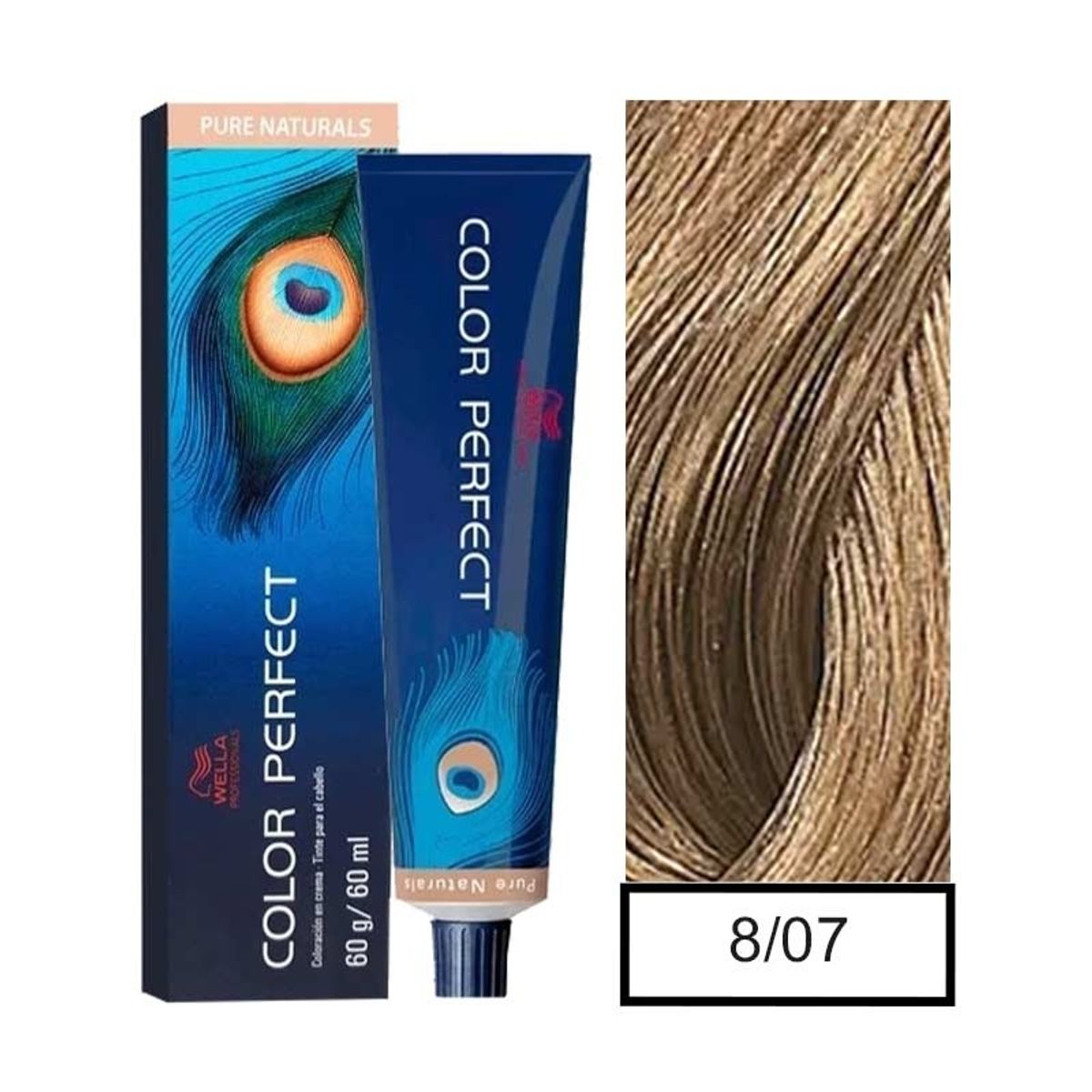 WELLA - Tinte Wella Color Perfect 8.07 Rubio Claro Natural Marron 60ml