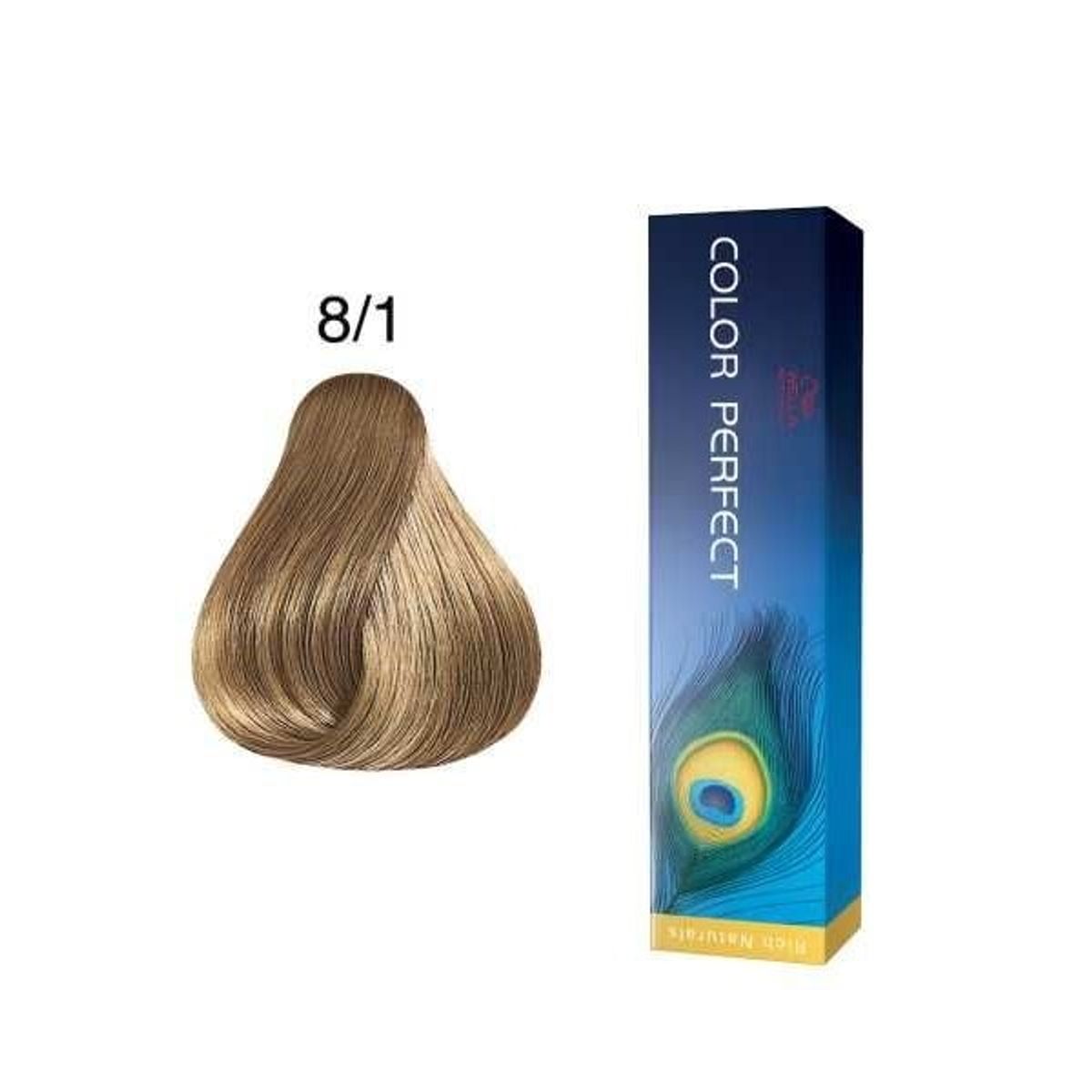 WELLA - Tinte para Cabello Wella Color Perfect 8.1 Rubio Claro Ceniza 60ml + Oxidante