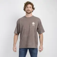 O'NEILL - POLERA MANGA CORTA OVERSIZE BLOCK CAFÉ