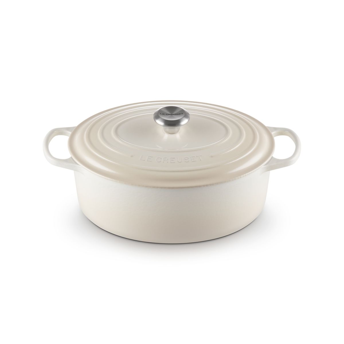 LE CREUSET - Le Creuset Cocotte Ovalada 31cm Meringue Hierro