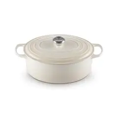 LE CREUSET - Cocotte Ovalada 31cm Meringue Hierro