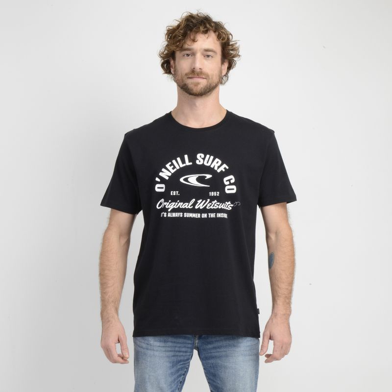 O'NEILL - POLERA MANGA CORTA SURF CO NEGRO