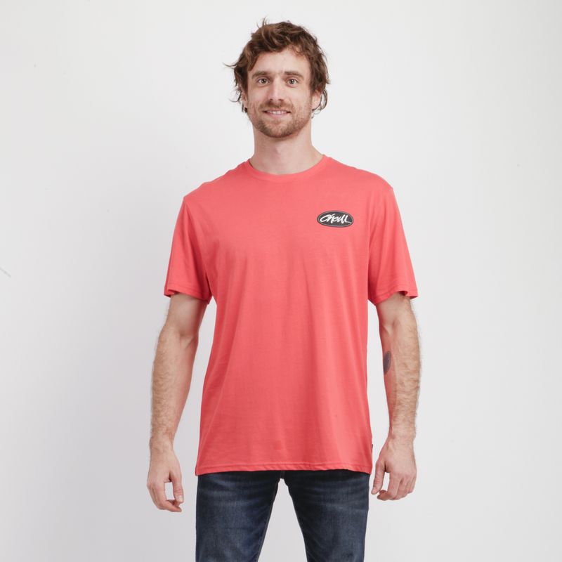 O'NEILL - POLERA MANGA CORTA SCRAWL ROJO