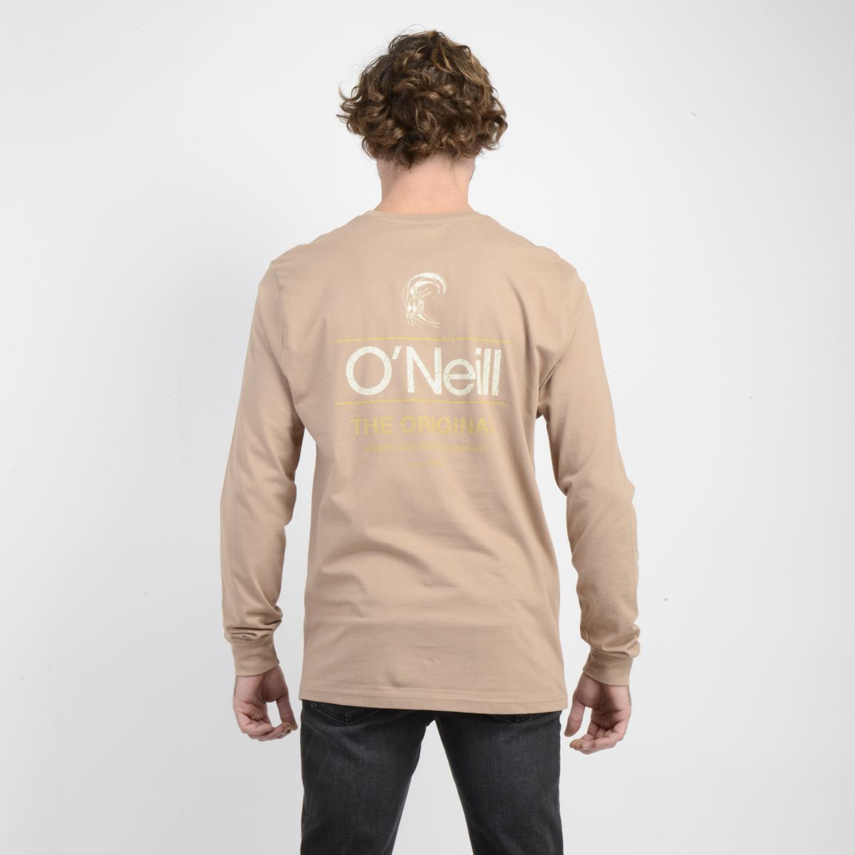 O'NEILL - POLERA MANGA LARGA OG PARALLEL LINES CAFÉ CLARO