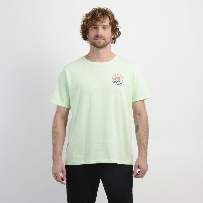 O'NEILL - POLERA MANGA CORTA SUN VERDE CLARO