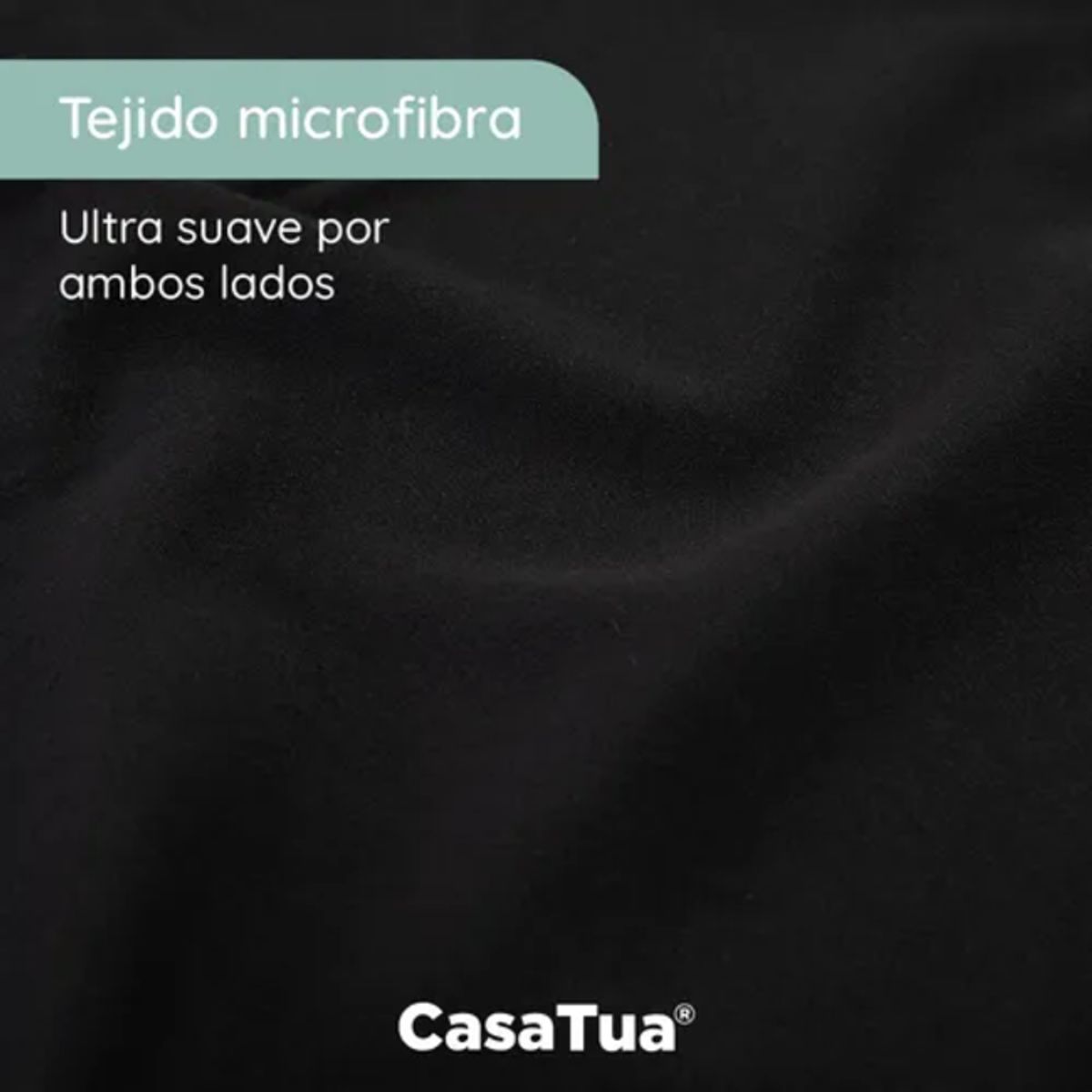 GENERICO - Sabanas casatua hotel funda almohada 2 plazas color negro