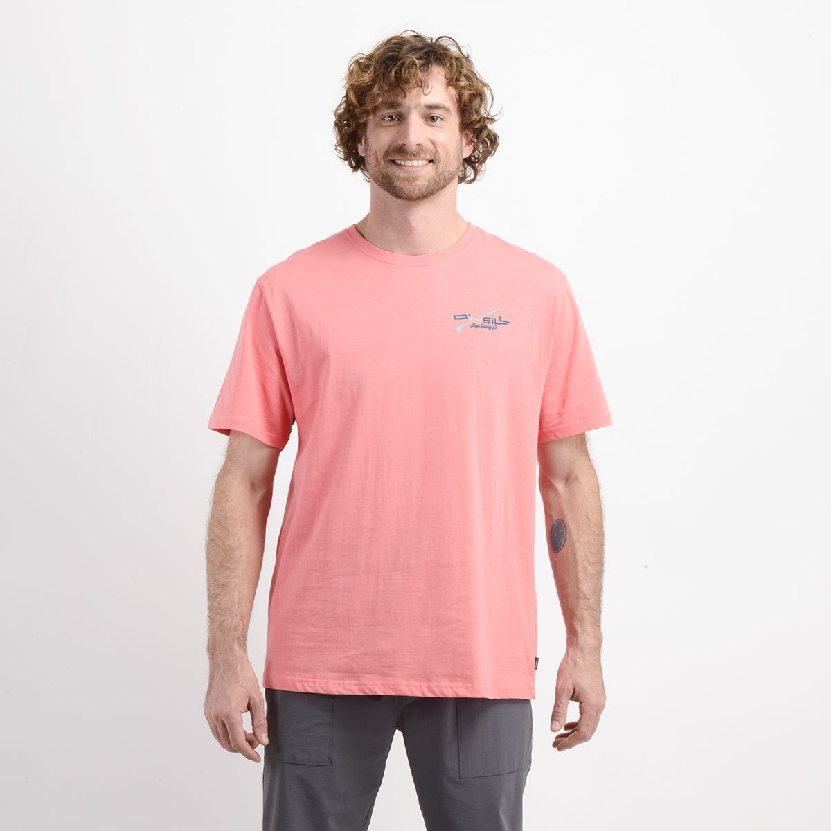 O'NEILL - POLERA MANGA CORTA SURFBOARD NARANJO CLARO