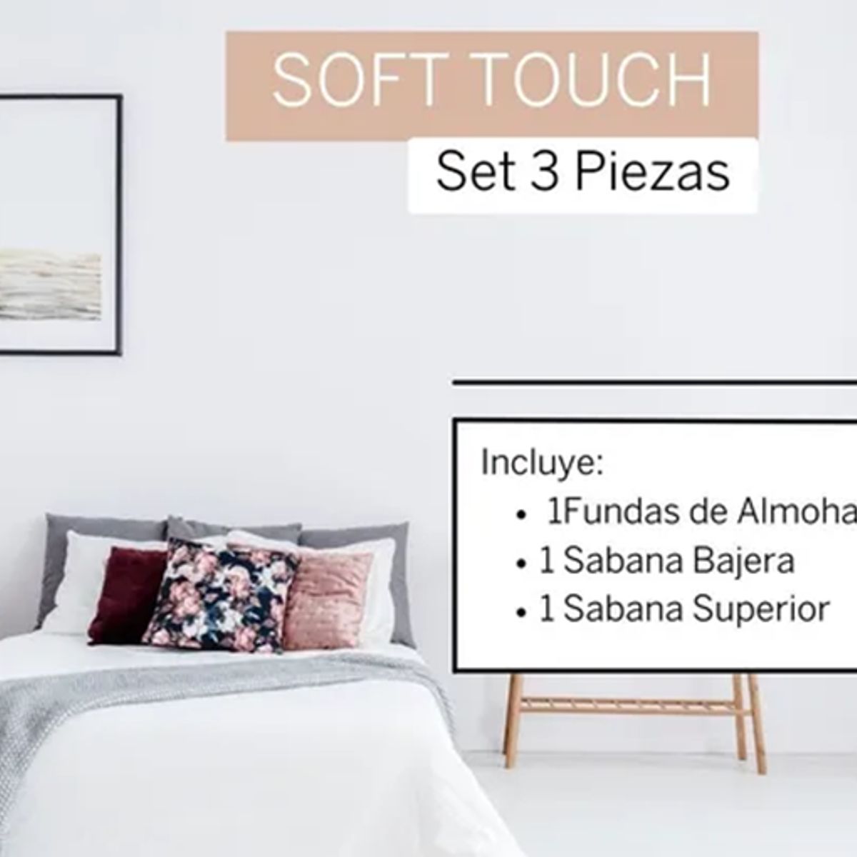 GENERICO - Sabanas lujo 1800 hilos 15 plaza 3angeli color gris