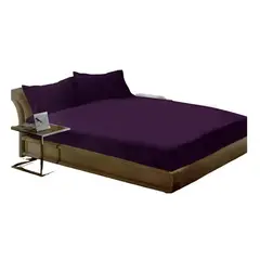 GENERICO - Sabana polar 2 plazas diseño liso color morado